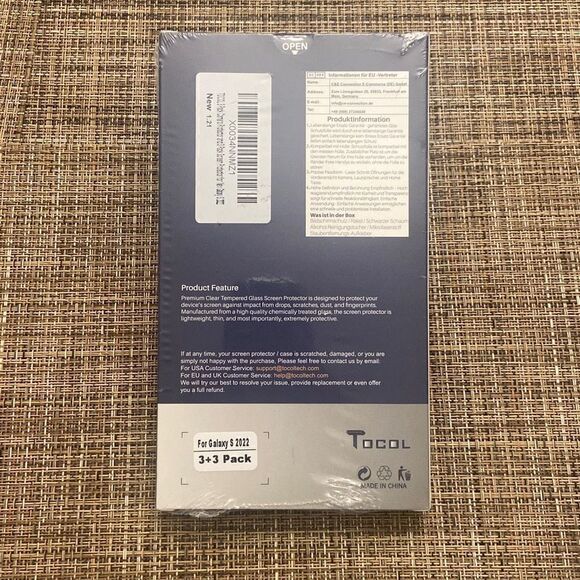 Tocol 3 Pack Camera Protector & 3 Pack Screen Protector Galaxy S 2022 New in Box - Picture 2 of 4